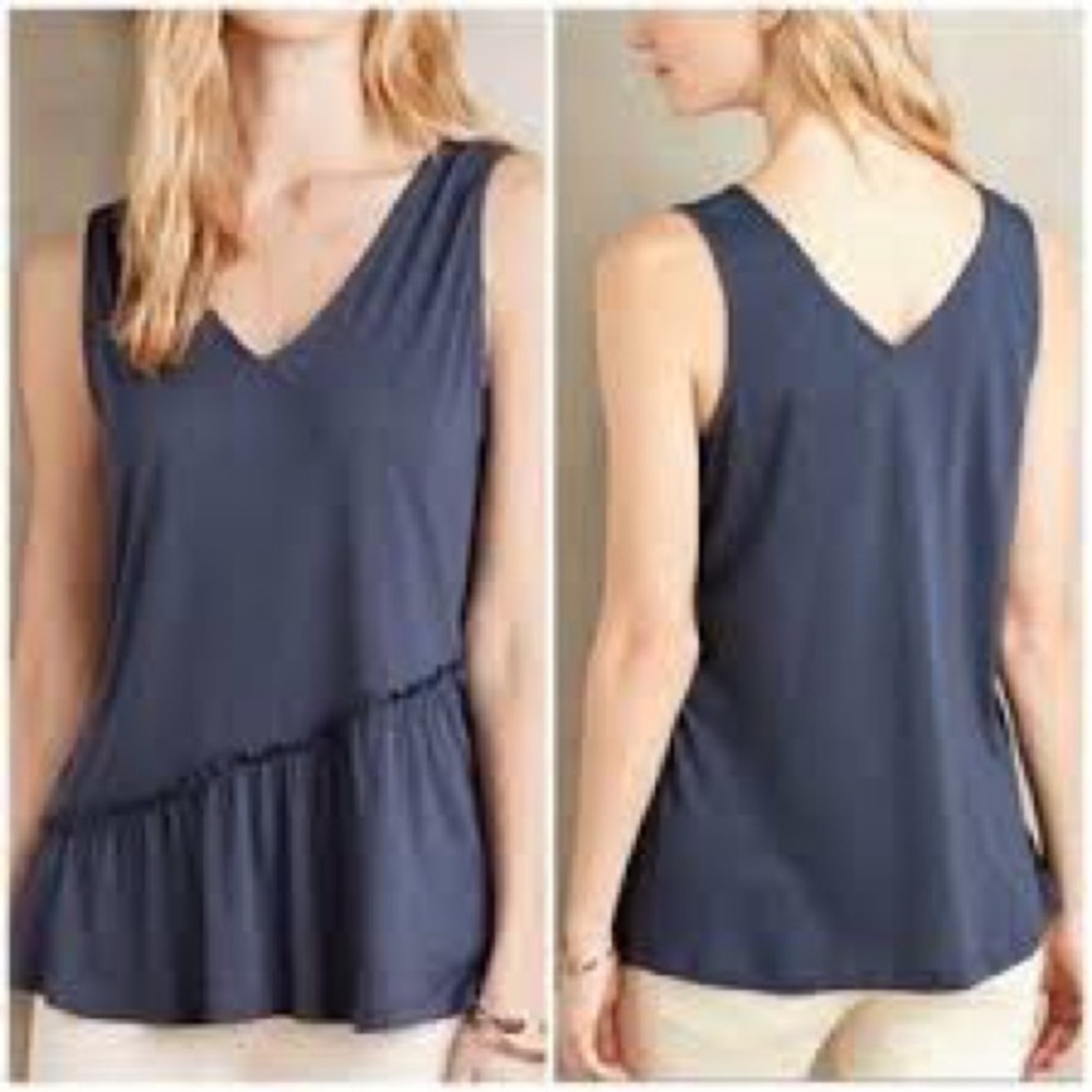 Dolan Left Coast Collection Blue V-Neck Tank Top